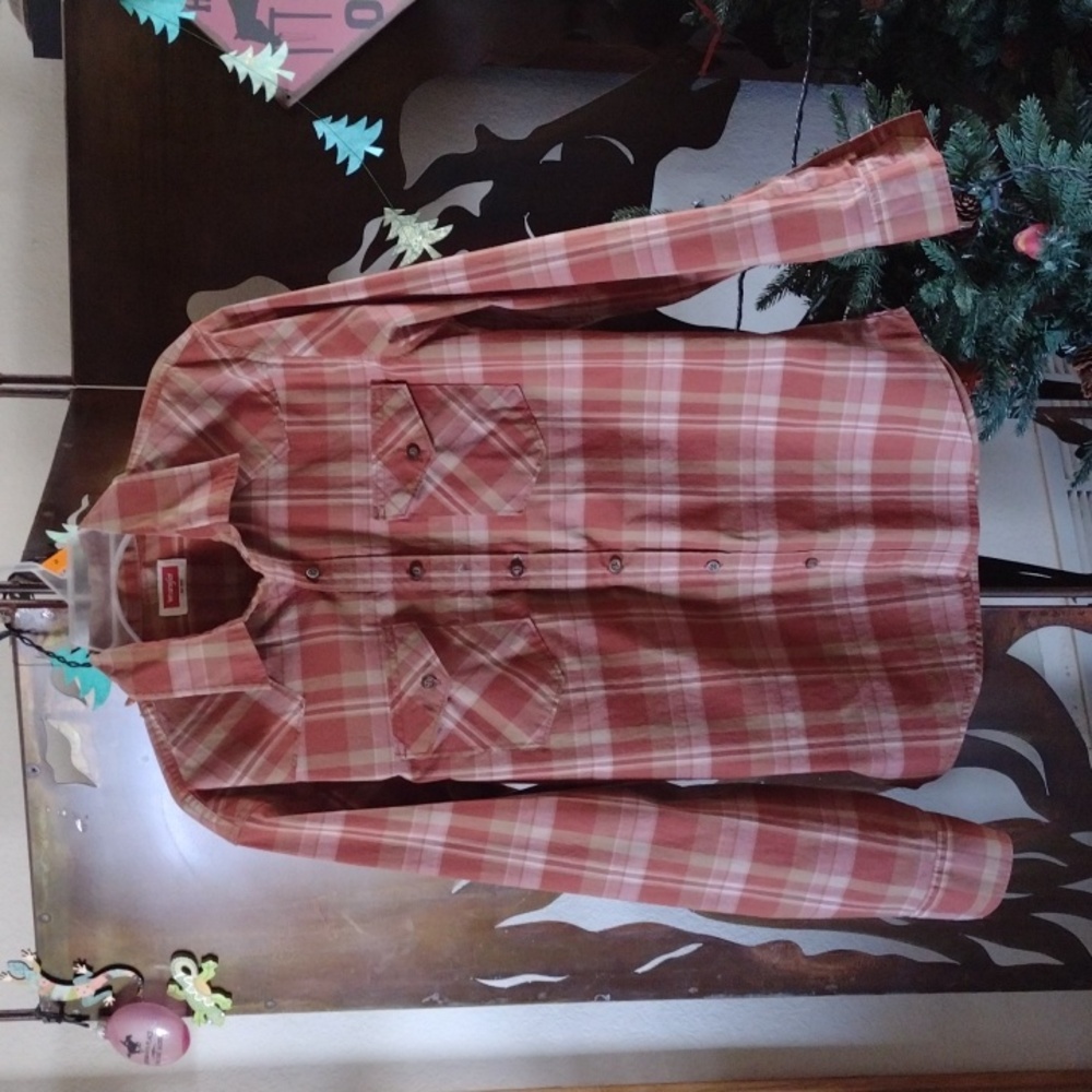 EUC Wrangler Button Front Men's Western LS Shirt Sz M